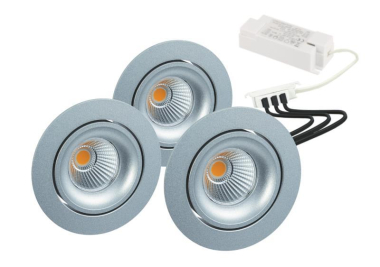 Rutec LED-Einbaustrahler3er   ALU57339WW 