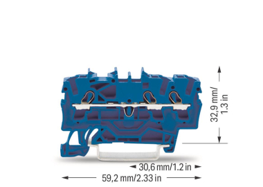 WAGO 2002-1304 3-Leiter-Durchgangsklemme 