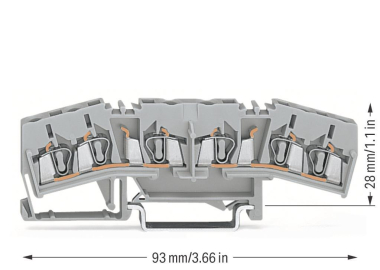 WAGO 280-675 Doppeldurchgangsklemme,2,5 