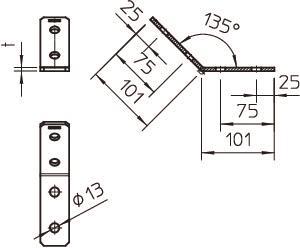 OBO GMS 4 VW 45 FT Verbindungswinkel 45° 