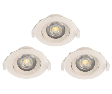 EGLO SET 3xEinbauspot D:90 Weiss   32896 