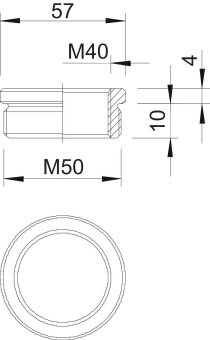 OBO 167 R MS M50-40 Reduktion M50-M40 