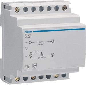 Hager Sicherheitstrafo 230V/12V    ST314 