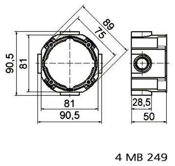 Bals CEE-Mauerdose f.Anbausteckdose  180 