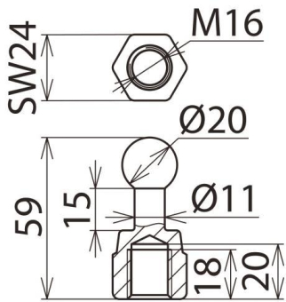 Dehn 754600 KFP20M16          KFP 20 M16 