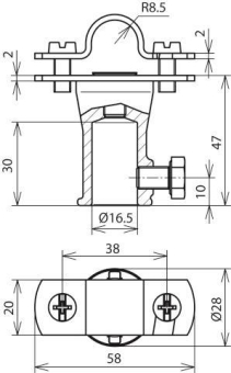 DEHN Befestigungsbuchse ZG/NIRO D 106129 