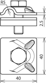 DEHN MV-Klemme NIRO f. Rd 8-10mm  105079 