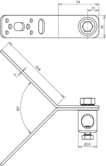 DEHN Eck-Befestigungswinkel 90    106316 