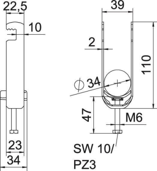 OBO BS-F2-K-52 FT Bügelschelle 2056 2f 