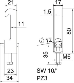 OBO BS-W1-K-12 FT Bügelschelle 2056 