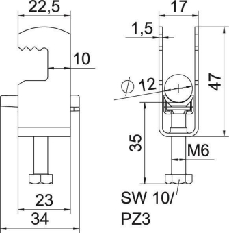 OBO BS-F1-K-12 FT Bügelschelle 2056 