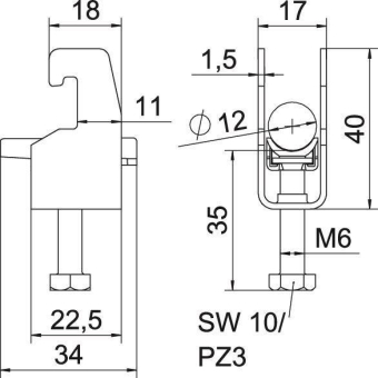 OBO BS-U1-K-12 FT Bügelschelle 2056 