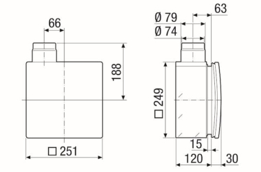 MAICO UP-Gehäuse Netto            ER-UPB 