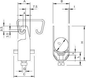 OBO 2056U 34 ALU Bügelschelle 28-34mm 