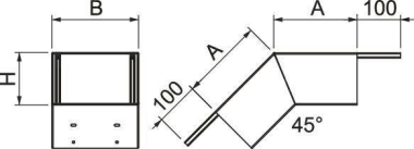 OBO PLM BF 1220 FS Bogen 45° fallend 