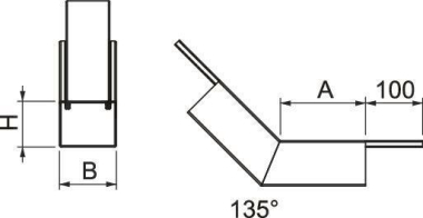 OBO PLM BR 0810 FS Bogen 45° steigend m. 
