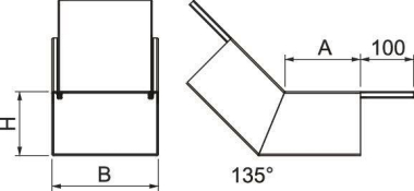OBO PLM BR 1220 FS Bogen 45° steigend m. 