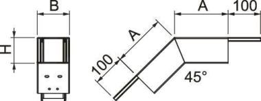 OBO PLM BF 0810 FS Bogen 45° fallend 