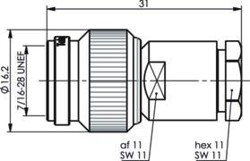 TEGA TNC-Kabelstecker 75Ohm    100023816 