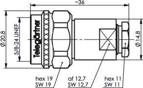 TEGA N-Kabelstecker Löt/Klemm  100023967 