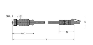 Turck Leitung für       RKS RJ45S 841-2M 