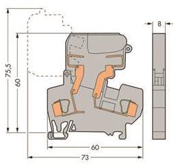 WAGO 281-611 2-Leiter-Sicherungsklemme 