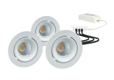 Rutec LED-Einbaustrahler3er  ALU57331WWD 