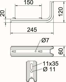 OBO TPSAG 245 FS TP Wand- 
