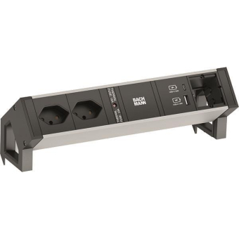 Bachmann DESK2 ALU BLACK 2xCH    937.310 