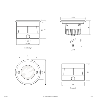 EVN Bodeneinbauleuchte Edelstahl 6722502 