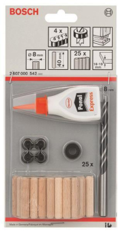 Bosch Holzdübel-Set 32tlg 8mm 2607000542 