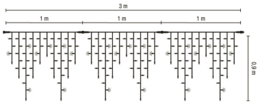 S&H LED-Ice Lite Flash 174 3x0,9m  58582 