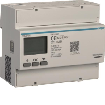 Hager Energiezähler 3phasig      ECM312D 
