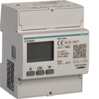 Hager Energiezähler 3phasig      ECP382D 