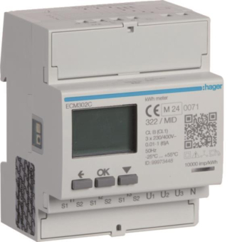 Hager Energiezähler 3phasig      ECM302C 