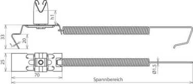 DEHN Dachleitungshalter SPANNgrip 206439 