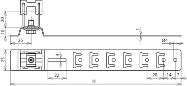 DEHN Dachleitungsh. Cu H=20mm     206207 