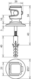 DEHN Leitungshalter H=16mm        204120 