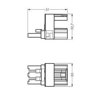 WAGO 770-633 h-Verteiler,3-polig,Kod. 