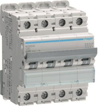 Hager Leitungsschutzschalter 3P+N NCN640 