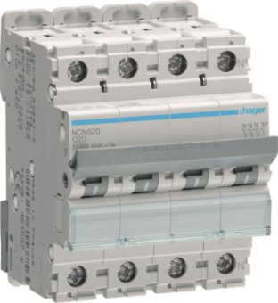 Hager Leitungsschutzschalter 3P+N NCN620 