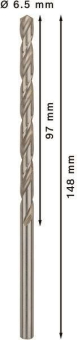 Bosch 5Metallbohrer HSS-G DIN 2608596824 
