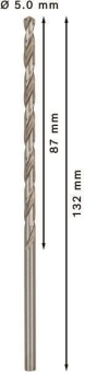 Bosch 5Metallbohrer HSS-G DIN 2608596820 