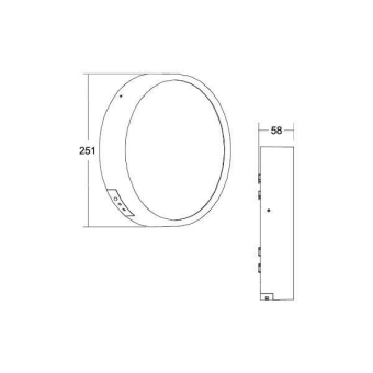 BRUM Wandleuchte EYE schwarz    10136183 