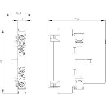 Siemens 3RH19211EA11 Hilfsschalterblock 