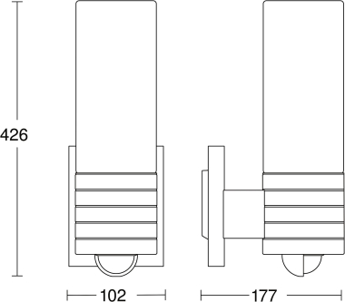 Steinel 8,6W Edelstahl Sensor  L 260 LED 