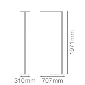 LEDV LED-Stehleuchte 88W 12600lm dimmbar 