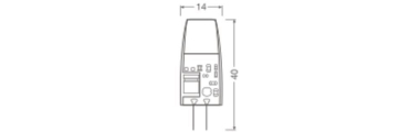 Ledvance LED PIN Micro 20 260° DIM P 2W 