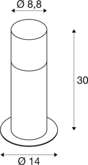 SLV GRAFIT E27 30 Pole round     1006180 