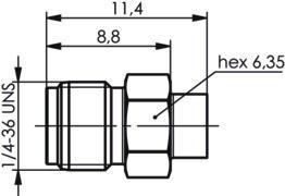 TEGA SMA-Kabelbuchse 50Ohm   J01151A1181 